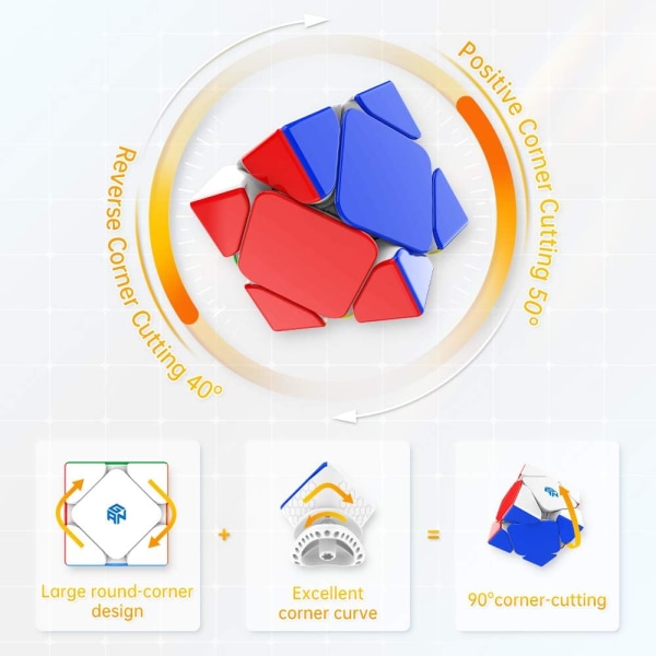 32-faset Skewb-puslespill Rubiks kube magneter (UV-belagt)