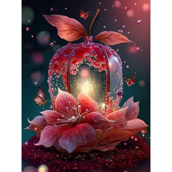 (34) 3 stk DIY Diamond Painting  Julekit, 5D Julebroderi