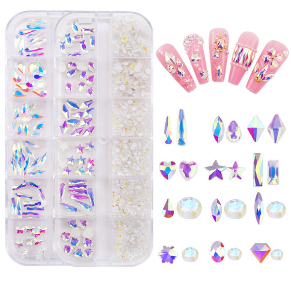 Nail Art Rhinestone Crystal Rhinestones Nail Nail Art Mix Sizes 1