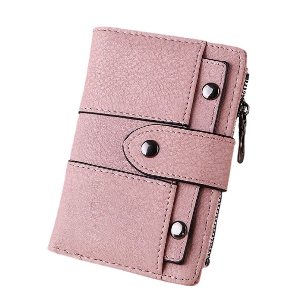 Rosa, PU-lommebok for kvinner, moteriktig luksusmerke liten m