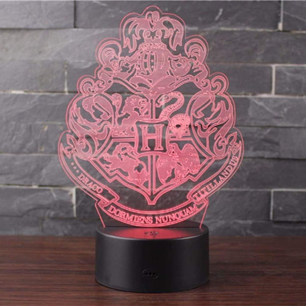3D optisk illusionslampor 7 färger ändrar touch switch art deco N