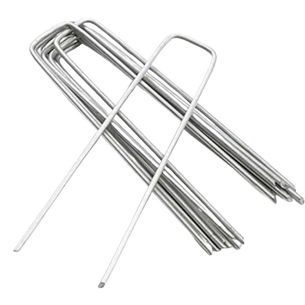 10 U-formede teltpløkker galvaniserede jordankre 15cm