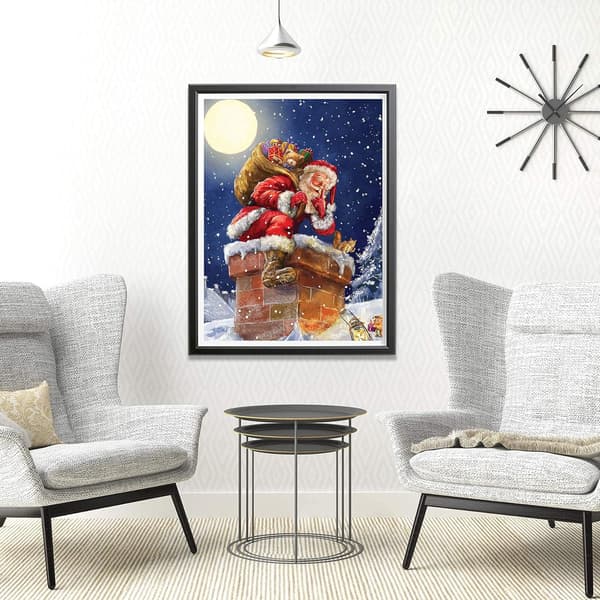 （52）DIY Diamantmaleri Julekit, 5D Julebroderi D