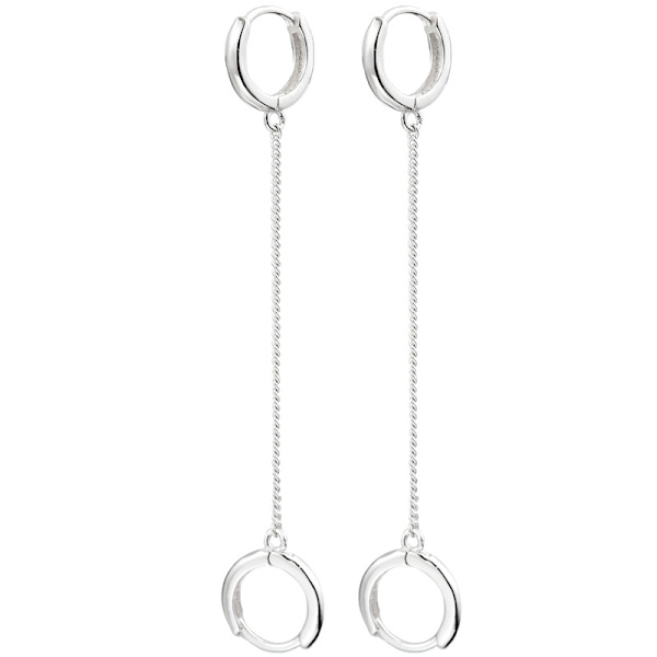 Øreringe til kvinder og piger 925 Sterling Sølv Små Huggie Dangle