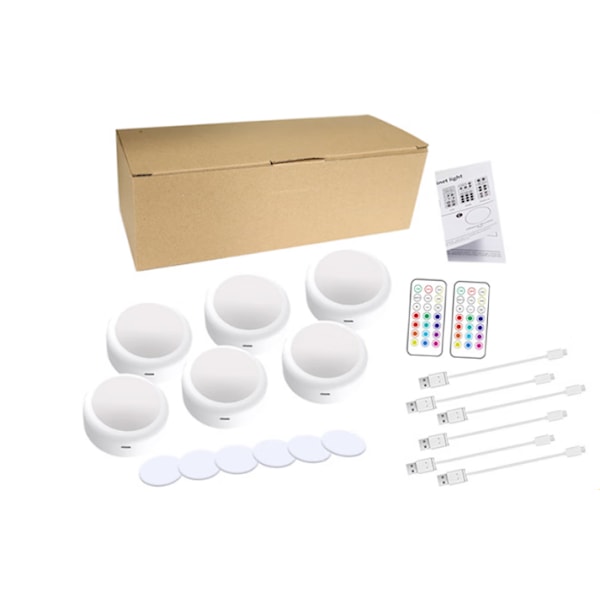 LED-strålkastare 6 st med 2 fjärrkontroller RGB Design många färger