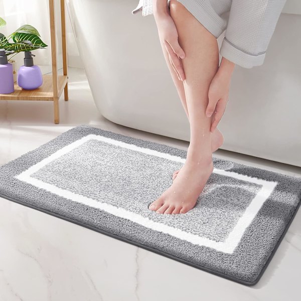Skridsikker bademåtte, blød mikrofiber bademåtte, maskinvaskbar abs
