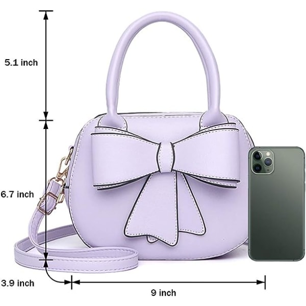 Pige Bowknot Håndtaske Sød Pung Læder Mini Skuldertaske Til Wo
