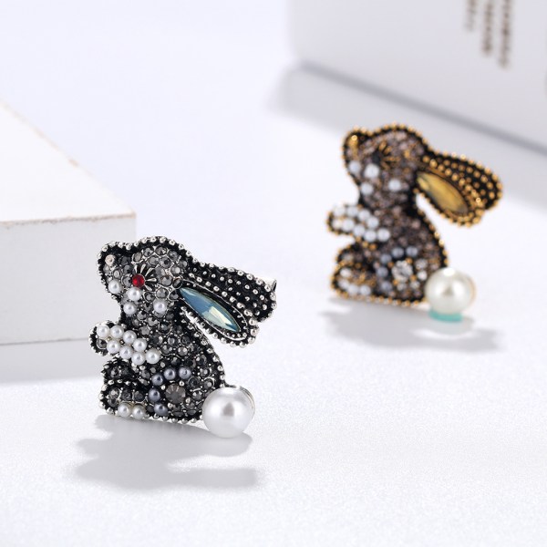 2 st diamanthare, fashion söta pärlspänne brosch prydnader, kläder