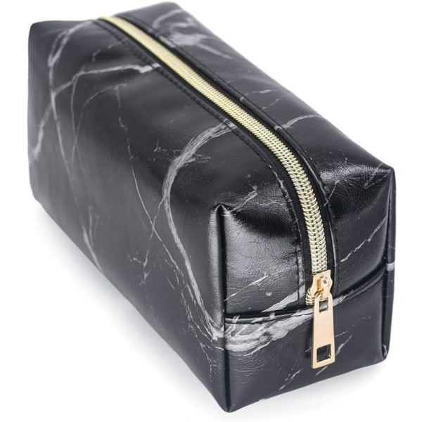 Sminkväska, lätt bärbar kosmetisk väska för kvinnor PU-läder