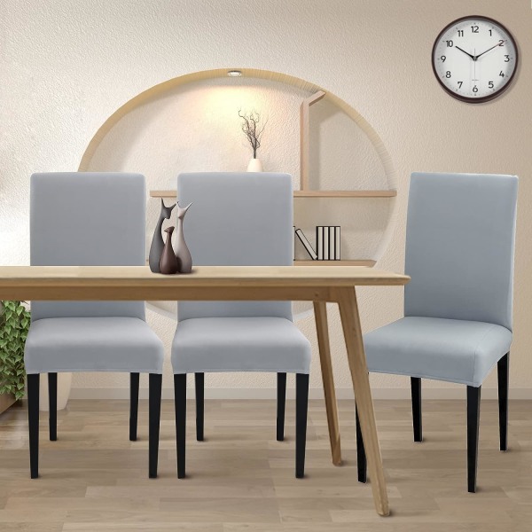 Stretchstol Slipcover Set med 6 Universal Tvättbar Modern Dining