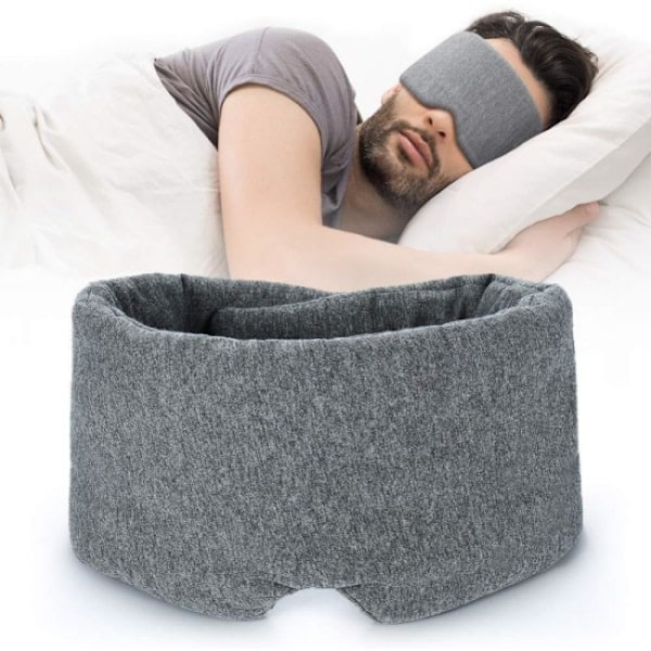100 % handgjord bomullssömnmask, bekväm, andningsbar och justerbar