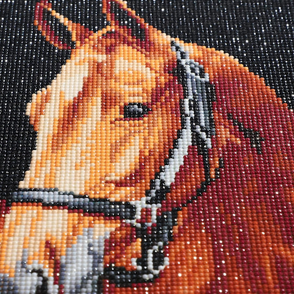 5D Diamantmålningssats 30x40cm DIY Färgglad Häst Diamantkonst Ki