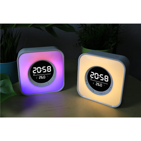 Teenage Alarm Clock, Bluetooth Højttaler Nattelys LED Lys med