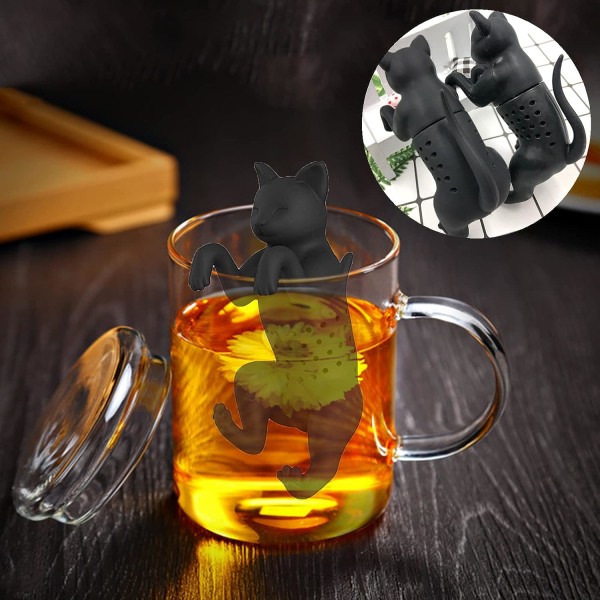 1 st svart silikon tekula infuser filter infuser kreativ te S