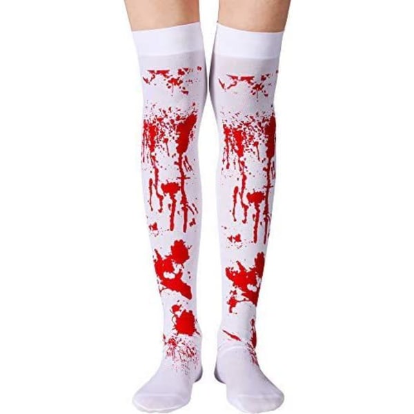 Blanc tahriintuneet femmes Halloween cosplay -sukat, 2 paria