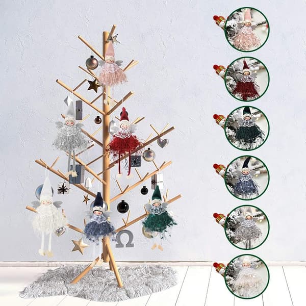 6 Pakke Engel Hengepynt Julepynt Mantel Vindusdekor