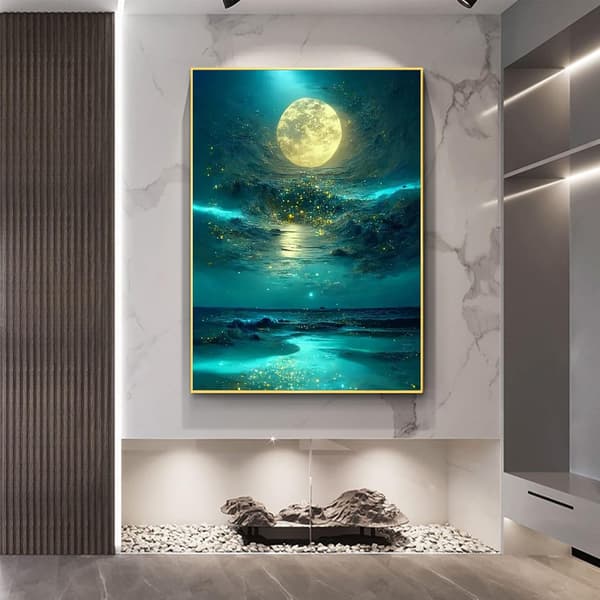 30x40cm (Moonlight) Diamantmaleri, 5D Diamantmalerisett for
