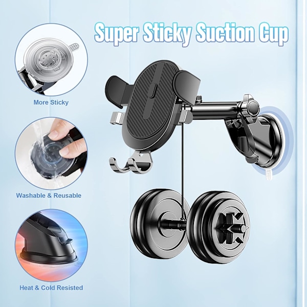 3 i 1 Biltelefonholder Universal Justerbar Sugeskop Smartpho
