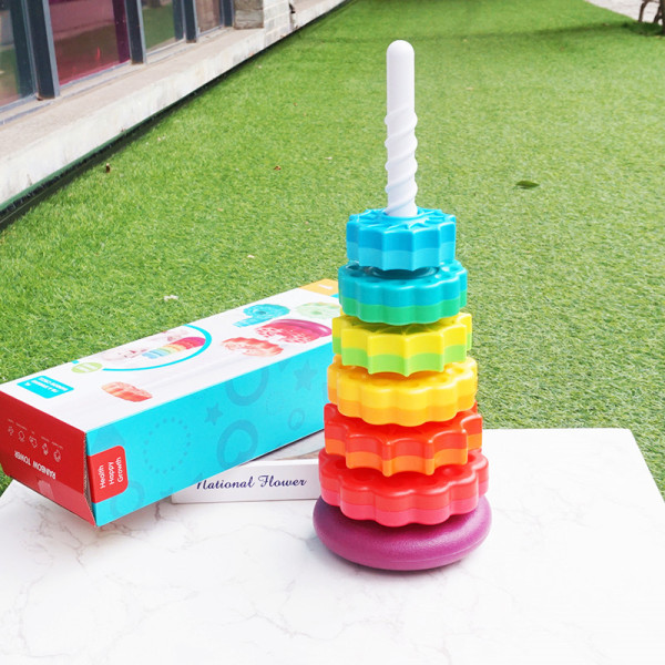 Large Baby Pyramid Stacking Toy 41cm - Early Learning Toy with Ge