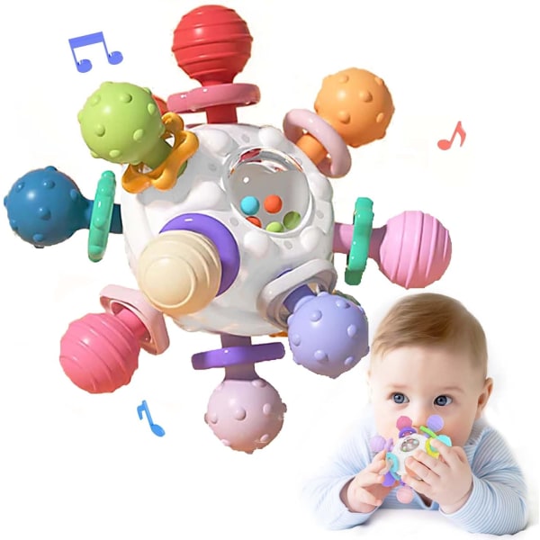 Børnebøjler legetøjsbold til fødsel 0-3 måneder, sensorisk udvikling