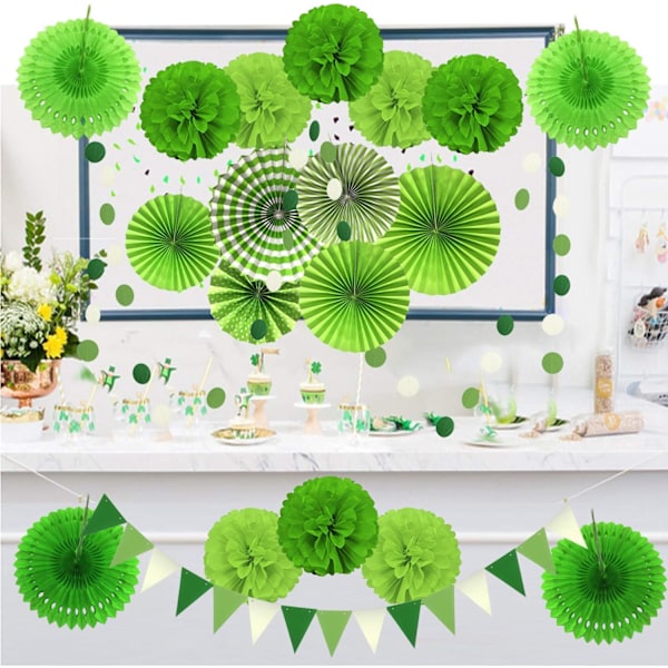 Paper fan flower party decoration (5