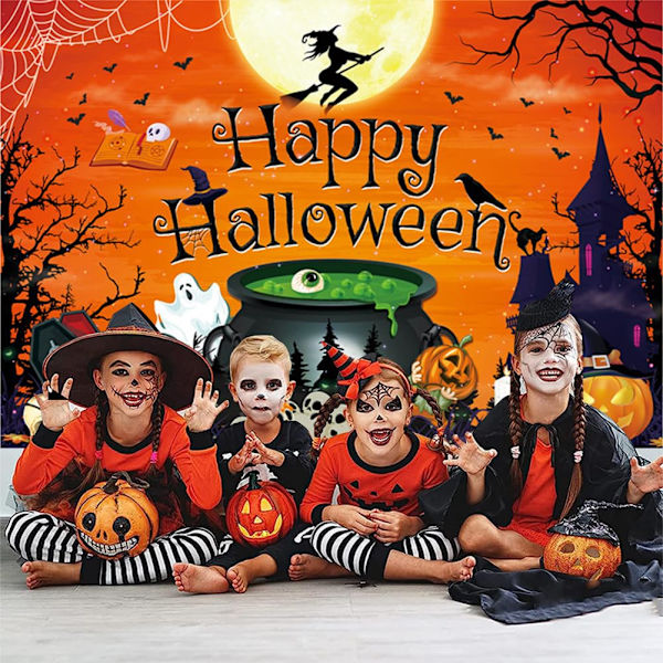 1 kpl Halloween-banneri, Happy Halloween -banneri, kurpitsakoriste B