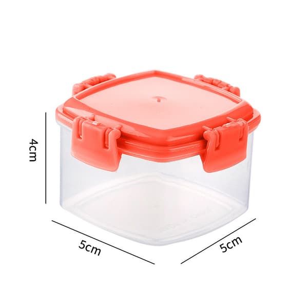 3-pack, röd kryddbox, hushåll transparent såsflaska,