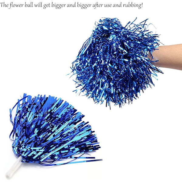 Niuhong Cheer Leader Poms Shiny Metallic Cheer Ball Farben Pompom