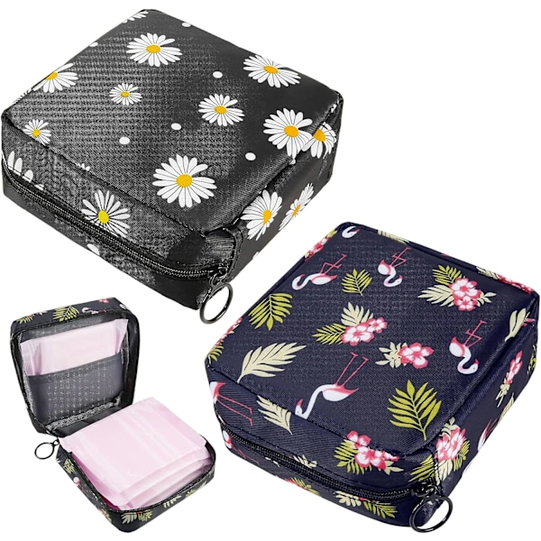 13*5*13cm,（flamingo）2 stk. hygiejnebindopbevaring, skarp vandtæt