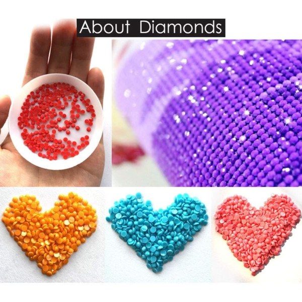 DIY 5D Diamantmalerisett for voksne Diamantkunst Stjernesjø Dia