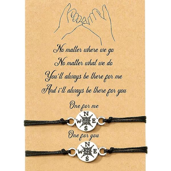 2 st Pinky vänskapspar armband distans matchande löfte B
