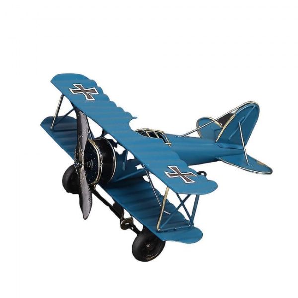 1st Mini Iron Aircraft Vintage Metal Plane Model för skrivbord, butik,