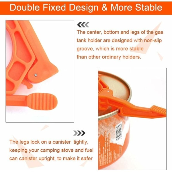 Orange ABS Gas Tank Holder Non-Slip Gas Stove Stand Foldable Cani