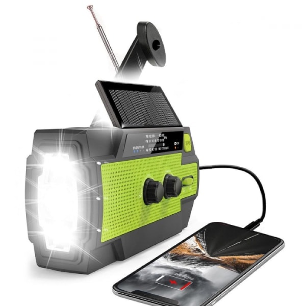 Kampikahvainen radio 4000mAh aurinkokenno