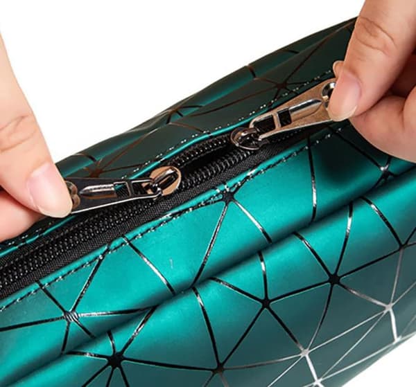 Toilettepose, Dobbeltlags Kosmetikpose Lamineret Solid Holdbar