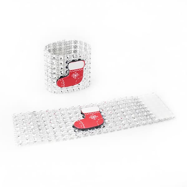 10 stk. Jule Rhinestone Jule Serviet Ring Holdere S