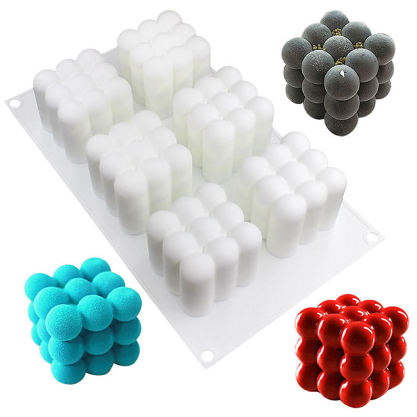 Silikone kageform - 3D DIY håndlavet bageform, 6 huller magisk C