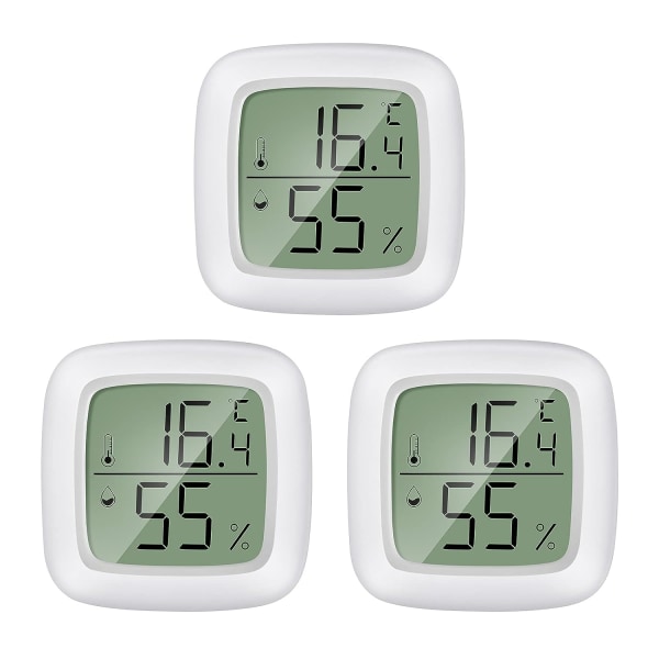 Hemtermometer 3 stycken Mini LCD Bärbar inomhus hygrometer