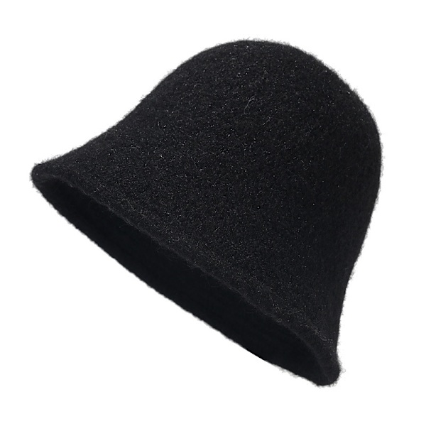 Dam ullfiltklocka hinkhatt vinter elegant bowlerhatt