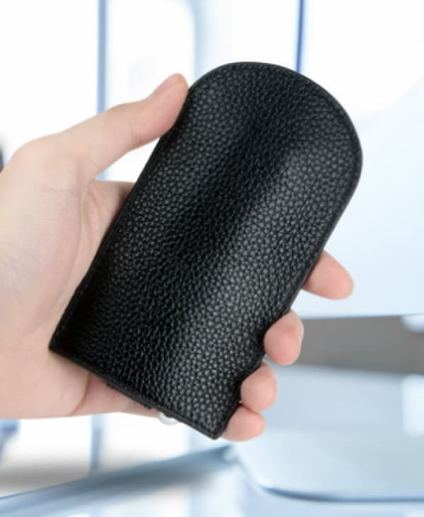 Nøgleetui i ægte læder, svensk design, rummelig Sort one size