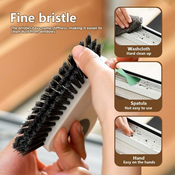 Groove Cleaning Brush Fönsterborstar - 2 i 1 Multifunktion Groov
