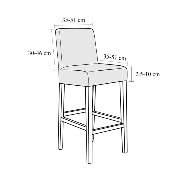 Barstolsskydd Stretch Stolskydd, Universal Hög Stolskydd B