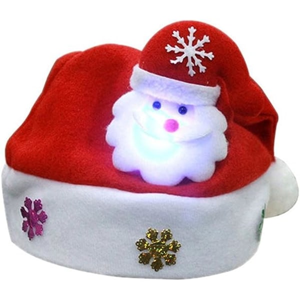 Luminous Santa Hat Jultomte Hat för Vuxna Barn