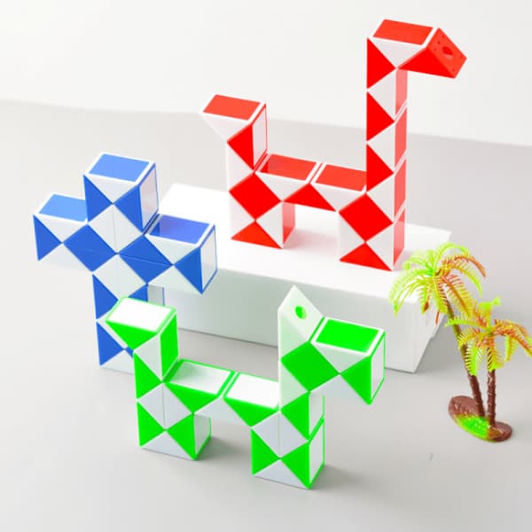 3-pack med 24 Magic Snake Cube, Snake Speed ​​Cube, Plastpussel