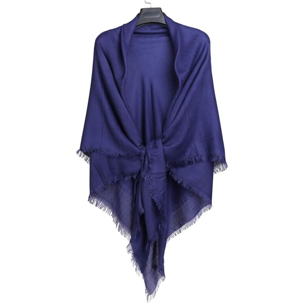 Tibetansk blå, halsduk fyrkantig sjal, bomull dam höst och vinter