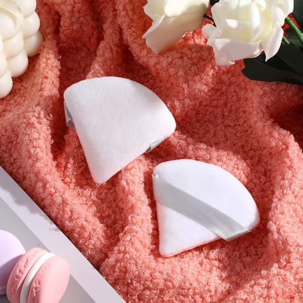 (Vit) 12 Puff Triangle Ansiktsmakeup Puff för Löst Puder Founda