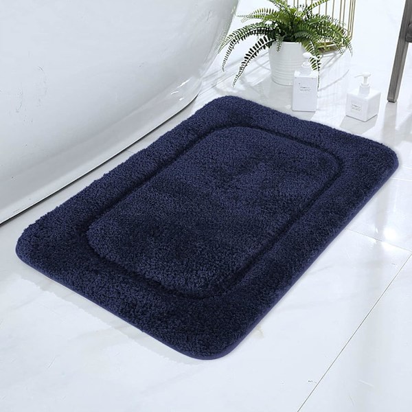Badrumsmatta halkfri duschmatta absorberande badrumsmatta mjuk mikrofiber
