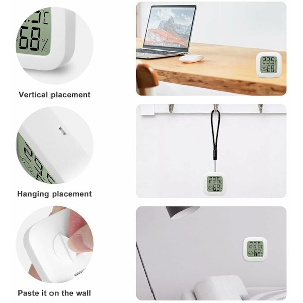 4-pack inomhus termometer mini termometer hygrometer hög precision