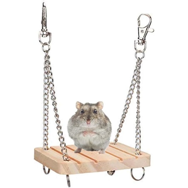 Hamster Gynge Legetøj Træ Dyre Hængende Seng Hamster Cage Accessor