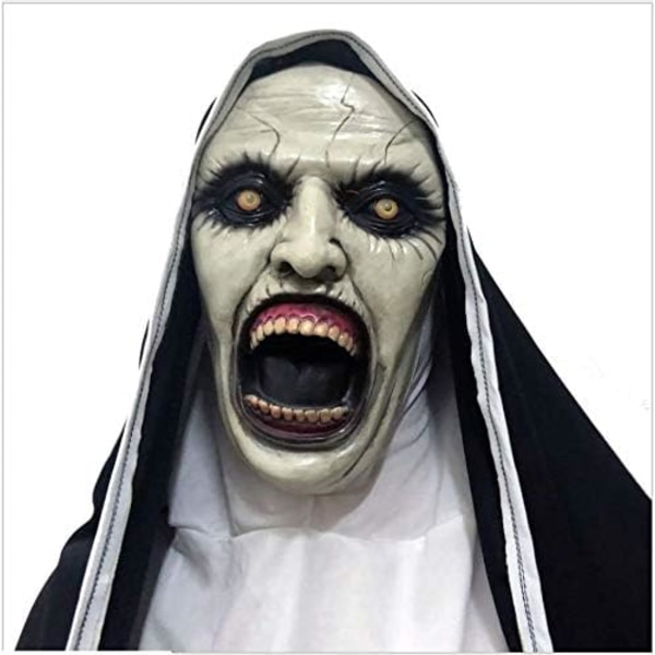 Halloween Latex Full Head Mask The Nun Horror Scary Cosplay Costu